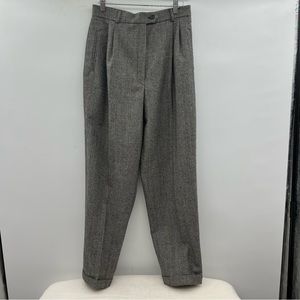 Burberrys plaid pleated wool slacks ladies size 10.